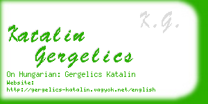 katalin gergelics business card